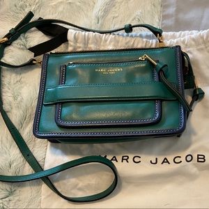 Marc Jacobs green and navy cross body bag